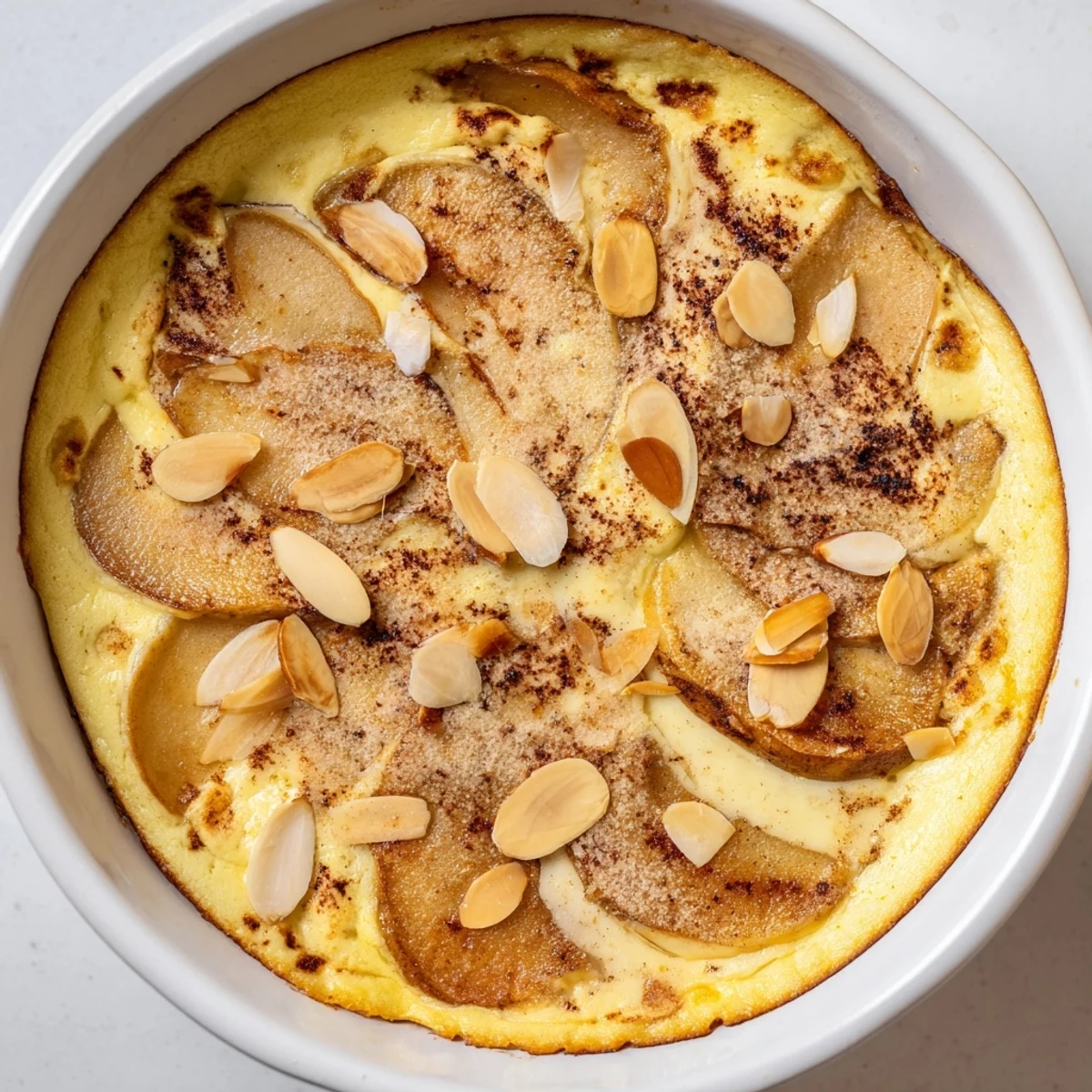 Golden-baked Rustic Crustless Apple Pie with cinnamon-spiced apples, perfect for dessert tonight!