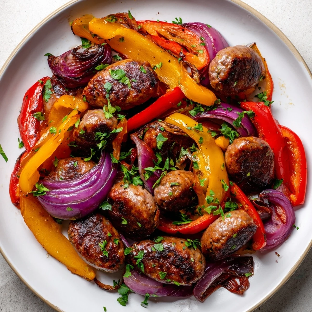 Easy Sheet Pan Sausage Peppers