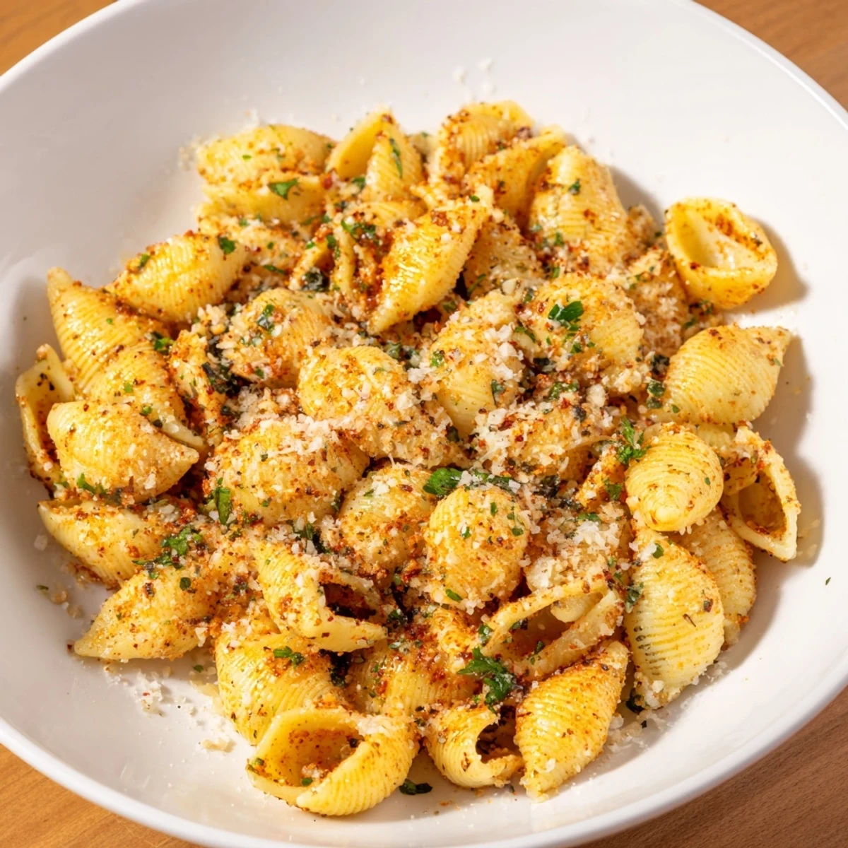 Air-fried pasta gnocchi with Parmesan offers a tempting, crunchy texture, perfect for dipping.