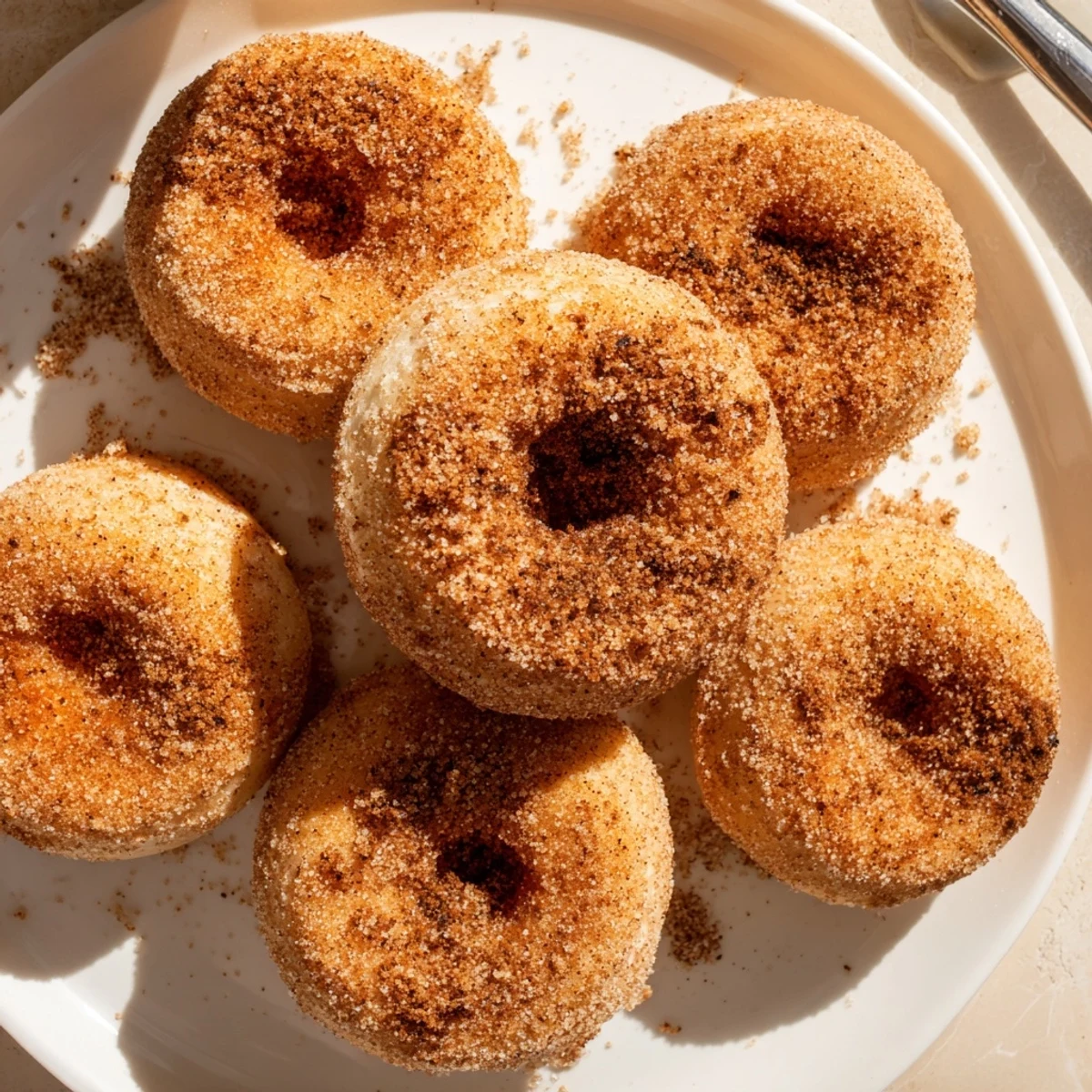 Golden baked donuts glistening with cinnamon sugar, an easy American dessert recipe people love.
