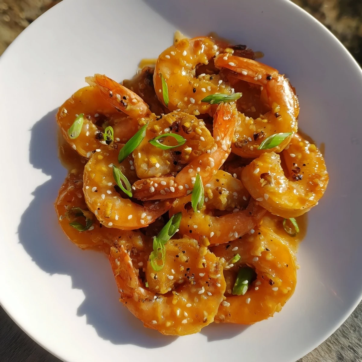 Golden Honey Garlic Shrimp served with rice, a quick and delicious Asian-inspired dinner.