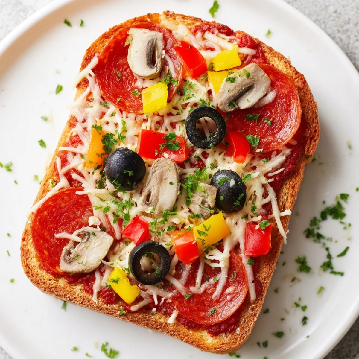 Enjoy delicious Air Fryer Pizza Toast, featuring melted cheese and your favorite toppings, ready in minutes.