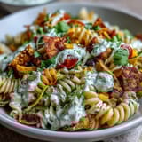 Taco Pasta Salad Avocado Ranch