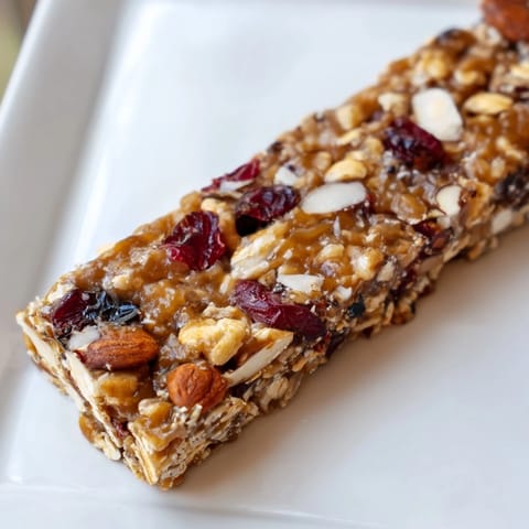 No-Bake Energy Bars: a close-up of hearty bars studded with nuts and dried fruit, ready to fuel your day.