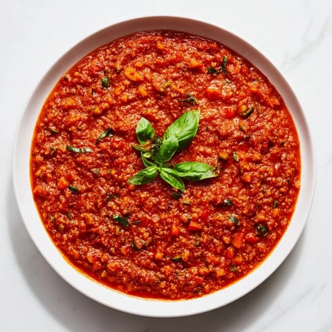 This rich, homemade Veggie-Loaded Tomato Pasta Sauce simmers with tender vegetables and herbs.