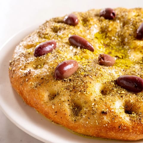 Zaatar Olive Focaccia Bread