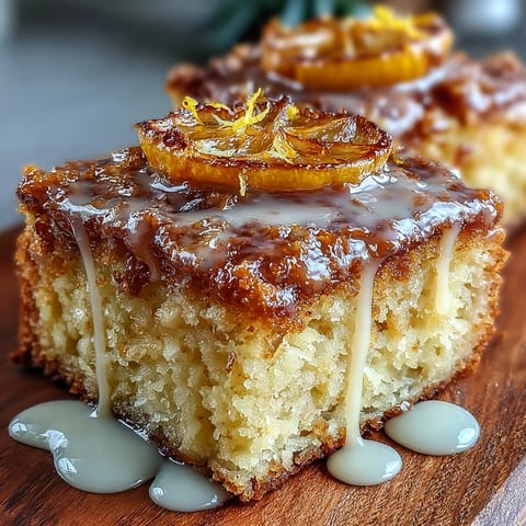 Elegant slice of Limoncello pound cake on a plate, showcasing bright lemon glaze and tender crumb.  