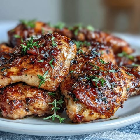 Honey Garlic Baked Thighs