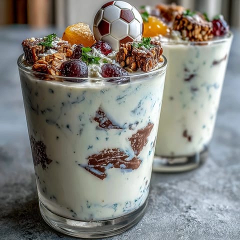 1. Soccer Team Snack Cups with Fruit and Granola: colorful fruit and yogurt cups topped with crunchy granola and soccer ball toppers, perfect for game day.  