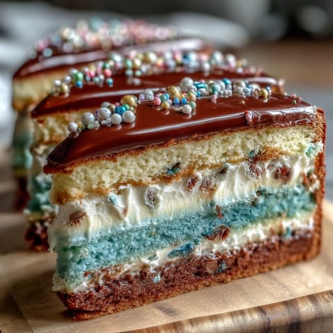 High school graduation ombre layer cake with silky buttercream frosting and decorative pearls