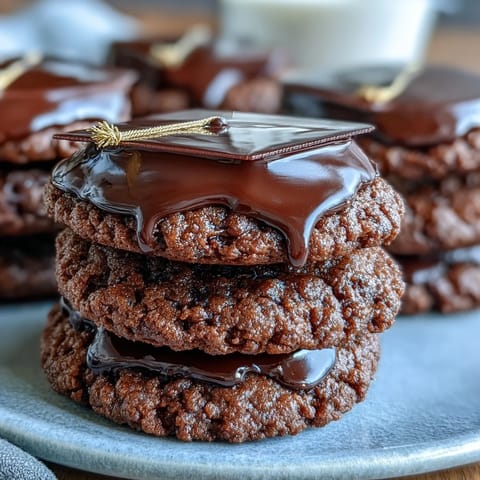 Celebrate graduation with festive cap-shaped cookies decorated in smooth black royal icing and yellow tassel accents.  