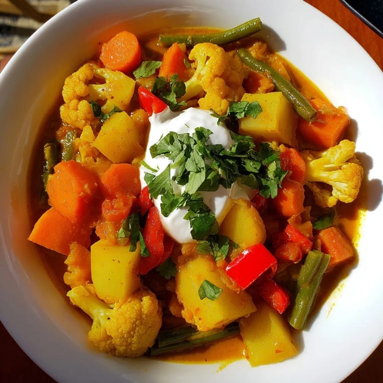 Rich spices and tender vegetables combine in this gorgeous Waste-Free Vegetarian Curry, a flavorful and easy meal.