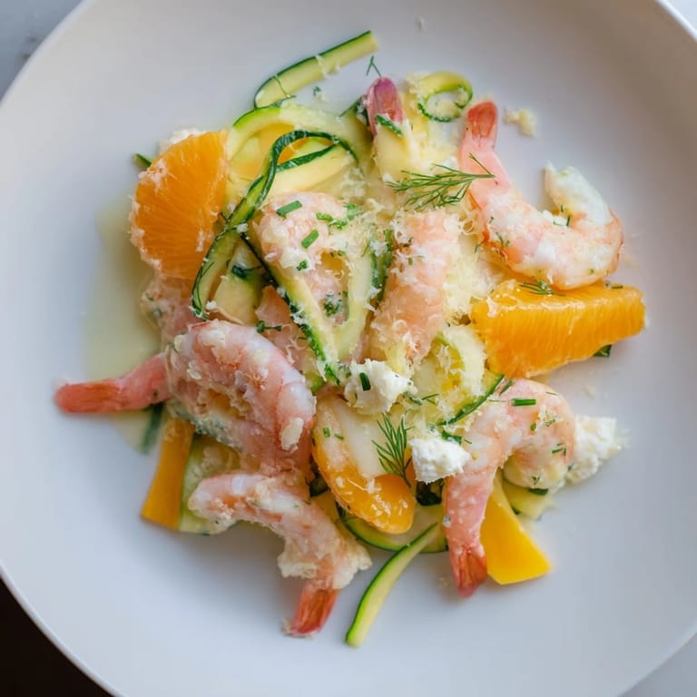 Tender shrimp and bright citrus star in this The Coral Reef recipe, bubbling under golden Gruyère cheese.