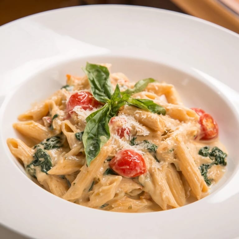 A fork twirls around tender Cottage Cheese High-Protein Creamy Pasta, ready for a satisfying bite.