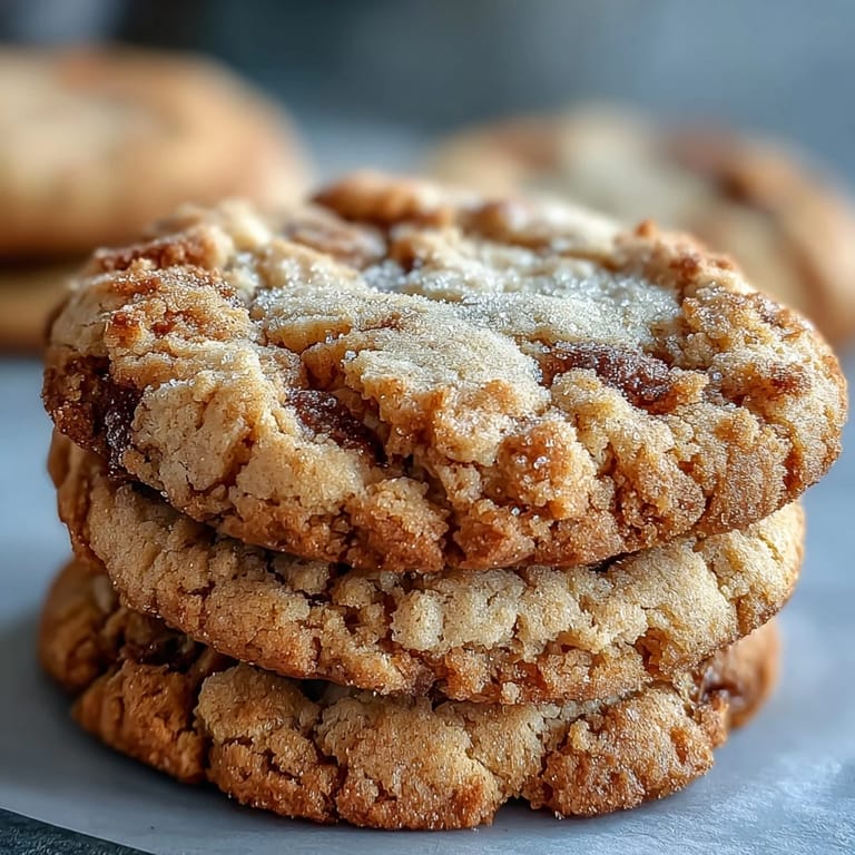 A stack of Japanese-inspired Hojicha Cookies with a bite taken out, revealing a tender, melt-in-your-mouth center.