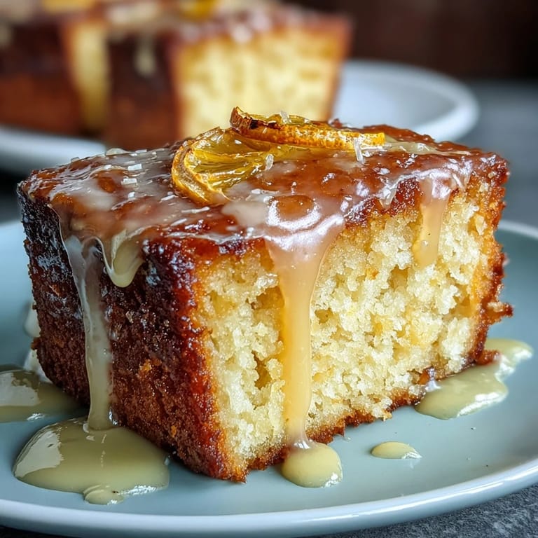 Close-up of Limoncello pound cake with zesty lemon glaze, perfect for dessert or elegant afternoon tea.