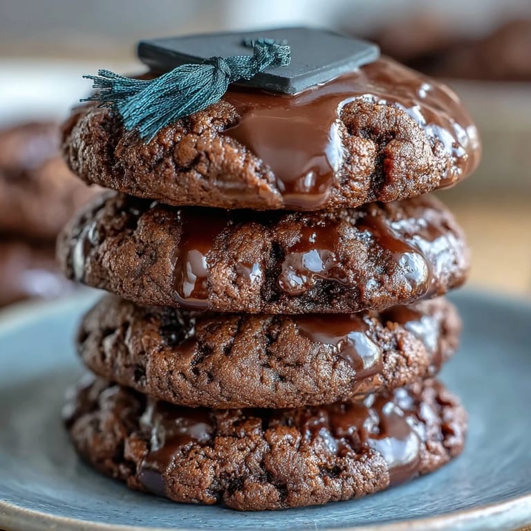 Sweet graduation cap cookies topped with glossy royal icing, perfect for capping off your celebration.  