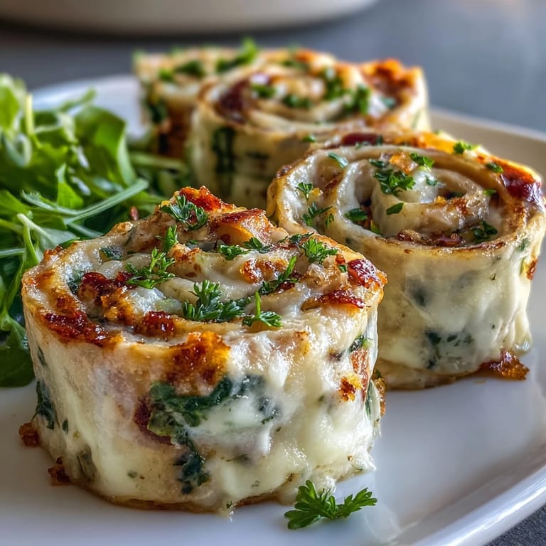 Bite-sized turkey and spinach pinwheels with creamy cheese spread, perfect party appetizers or lunchbox snacks, served chilled on a decorative tray.