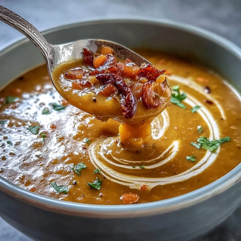 Rich and aromatic turmeric lemon lentil soup with tender red lentils, warming spices, and a bright citrus finish.  
