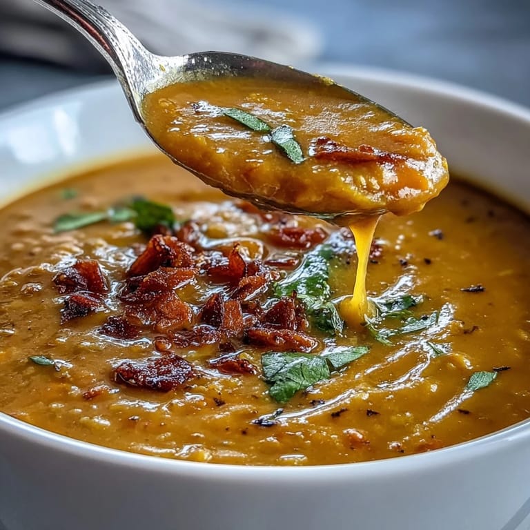 Cozy and nourishing turmeric lemon lentil soup, featuring vibrant spices, fresh herbs, and a squeeze of zesty lemon juice.
