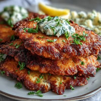 Crispy golden-brown cabbage schnitzel with a crunchy panko coating, served with fresh parsley and lemon wedges.